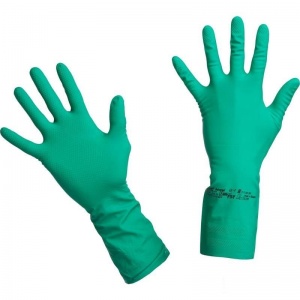 Перчатки нитриловые Vileda Universal, размер 10 (XL), зеленые, 1 пара (102592)