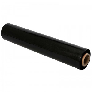 Стрейч-пленка для ручной упаковки (23мкм, 50см x 190м, черная, растяжение 180%), 1шт.