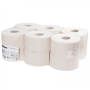 Бумага туалетная для диспенсера 1-слойная Veiro Q2 Basic, белая, 200м, 12 рул/уп (T102)