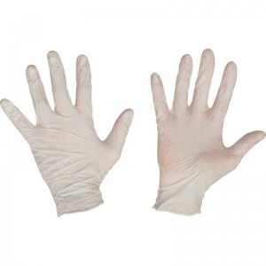 Перчатки одноразовые латексные смотровые Cerebrum, текстурированные, нестерильные, размер S (6.5-7), белые, 50 пар