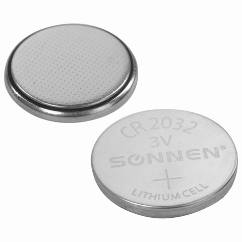 Батарейка Sonnen CR2032 (3 В) литиевая (блистер, 20шт.) (451974)