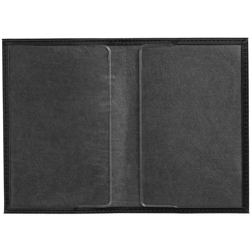 Обложка для паспорта Tyres, кожзам, черная (11232)