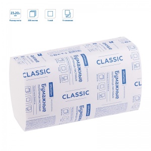 Полотенца бумажные для держателя 1-слойные OfficeClean Professional, листовые V(ZZ)-сложения, 15 пачек по 200 листов (300445)