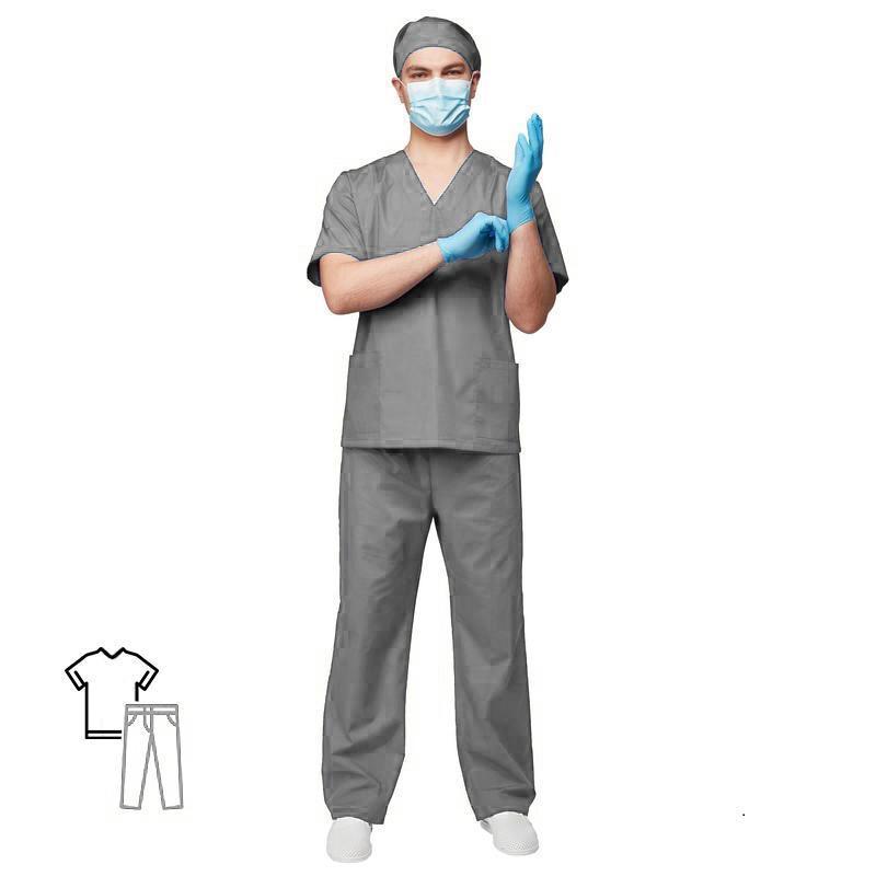 Мед.одежда Костюм хирурга универсальный м05-КБР, серый (размер 56-58, рост 182-188)