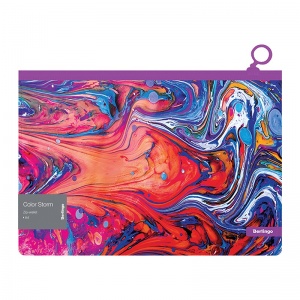 Папка-конверт на молнии Berlingo Color Storm (А4, 180мкм, пластик) с рисунком (ZBn_A4031)