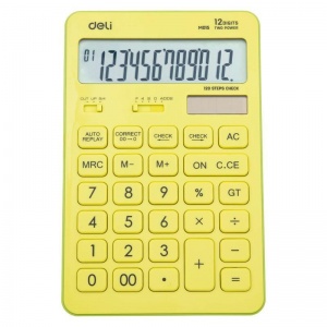 Калькулятор настольный Deli EM01551 Touch (12-разрядный) желтый