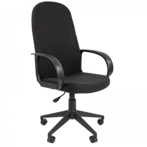 Кресло руководителя EChair 682 LT, ткань черная, пластик