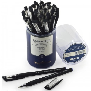 Ручка шариковая Bruno Visconti EasyWrite Black (0.5мм, синий цвет чернил), 24шт.