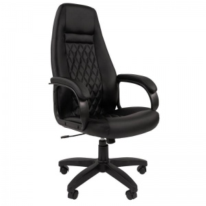 Кресло руководителя Chairman 950 LT, экокожа черная, пластик черный