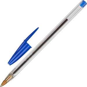 Ручка шариковая BIC Cristal (0.32мм, синий цвет чернил, корпус прозрачный) 50шт. (847898)