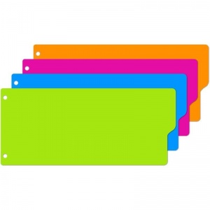 Разделитель листов пластиковый Attache Selection (А4, на 12л., цветовой, 4 цвета), 21шт.