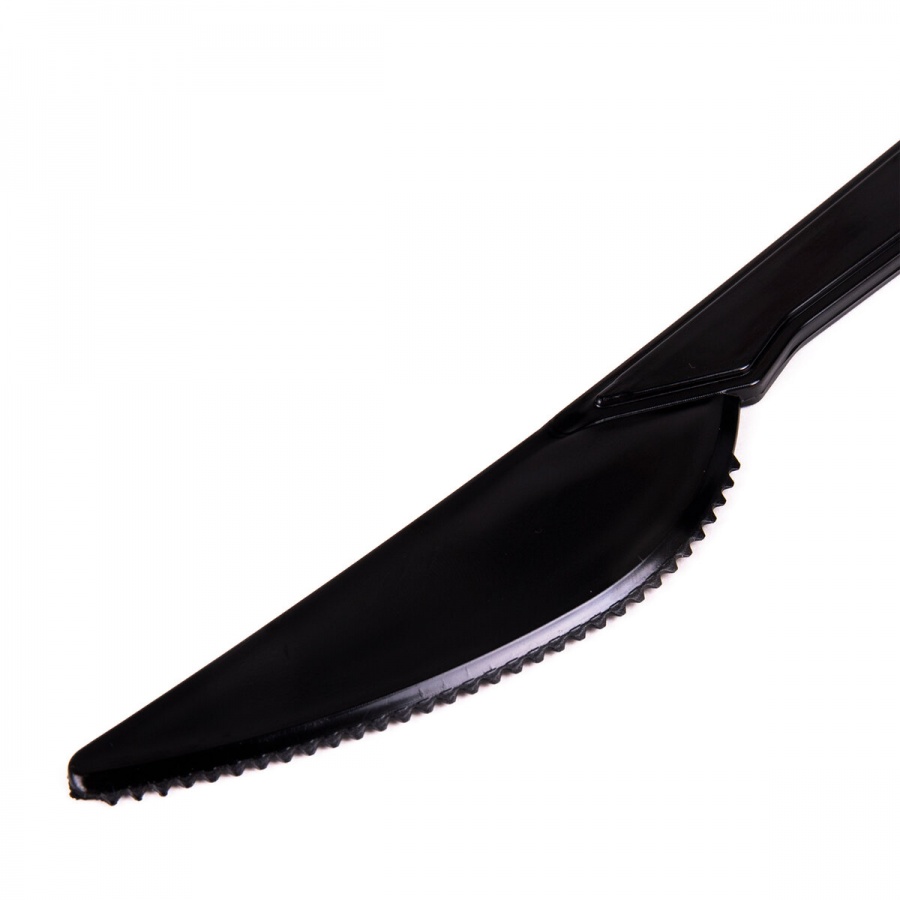 Нож одноразовый 180мм Белый Аист, черный, пластик, 50шт., 5 уп. (607841)