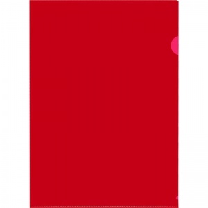 Папка-уголок Attache (А4, 180мкм, жесткий пластик) прозрачно-красная, 10шт.