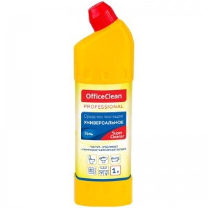 Средство для сантехники OfficeClean SuperCleaner, гель универсальный, 1л (230205/П)