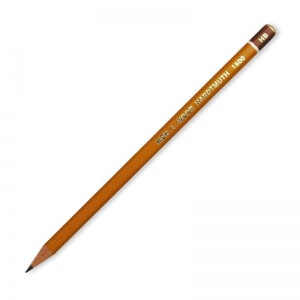 Карандаш чернографитный (простой) Koh-I-Noor 1500 (НВ, корпус желтый, без ластика, заточенный) 12шт. (15000НВ01170RU)