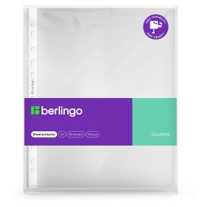 Файл-вкладыш с перфорацией Berlingo Squares (А4, 30мкм, рельефный матовый) 100шт. (SPs_A4030)