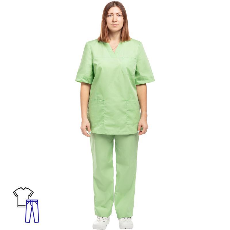 Мед.одежда Костюм хирурга женский м05-КБР плюс, зеленый (размер 52-54, рост 170-176)