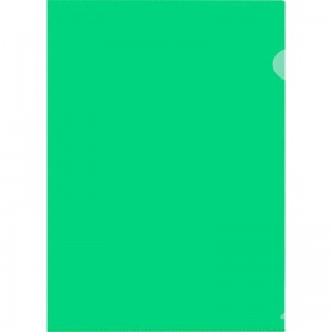 Папка-уголок Attache (А4, 120мкм, жесткий пластик) прозрачно-зеленая, 20шт.