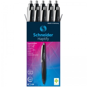 Ручка шариковая автоматическая Schneider Haptify (0.5мм, черный цвет чернил, масляная основа) 10шт. (135301)