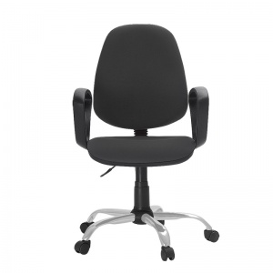 Кресло офисное Easy Chair 222, ткань серая, пластик, металл серебристый