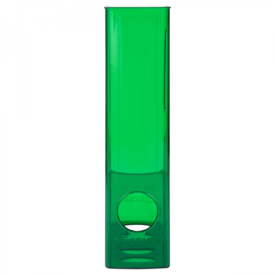 Лоток для бумаг вертикальный Стамм &quot;Лидер&quot;, 75мм, тонированный зеленый (ЛТВ-30458), 6шт.