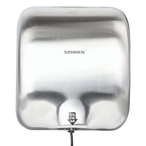 Сушилка для рук электрическая Sonnen HD-999, 1800Вт, нержавеющая сталь, серебристый (604746)