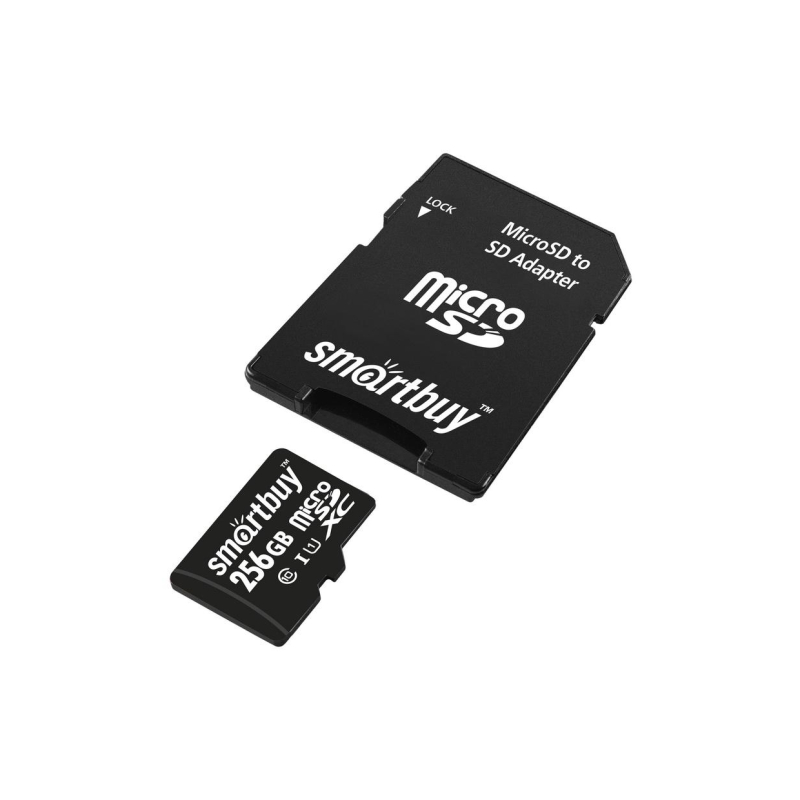 Карта памяти microSDXC SmartBuy 256Gb, UHS-I Cl10, 1шт. (SB256GBSDCL10-01)