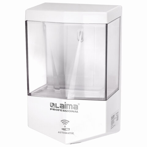 Диспенсер для жидкого мыла Лайма Classic, наливной, 600мл, сенсорный, ABS-пластик, белый (607315)