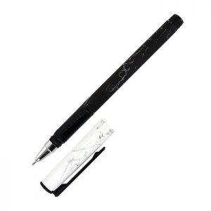 Ручка шариковая Lorex B&W Marble Серия Double Soft (0.7мм, синий цвет чернил, прорезиненный корпус) 24шт.