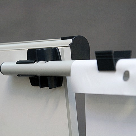 Флипчарт на роликах 2х3 (70х100см, лак, серый) держатели для бумаги (TF02/2011)