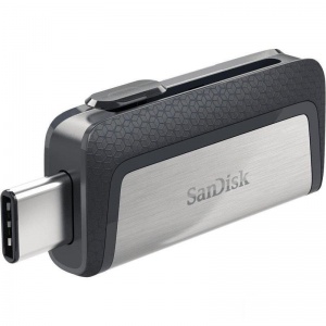 Флэш-диск USB 32Gb SanDisk Ultra Dual Drive, USB Type-C, серебристый (SDDDC2-032G-G46)