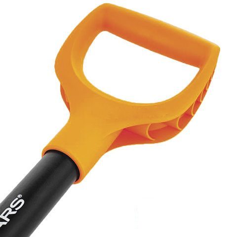 Лопата штыковая Fiskars Solid, 820мм, укороченная, D-образная ручка, стальной черенок (1026667)