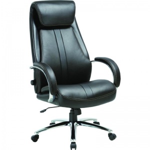 Кресло руководителя Easy Chair 572 TR, рециклированная кожа черная, металл