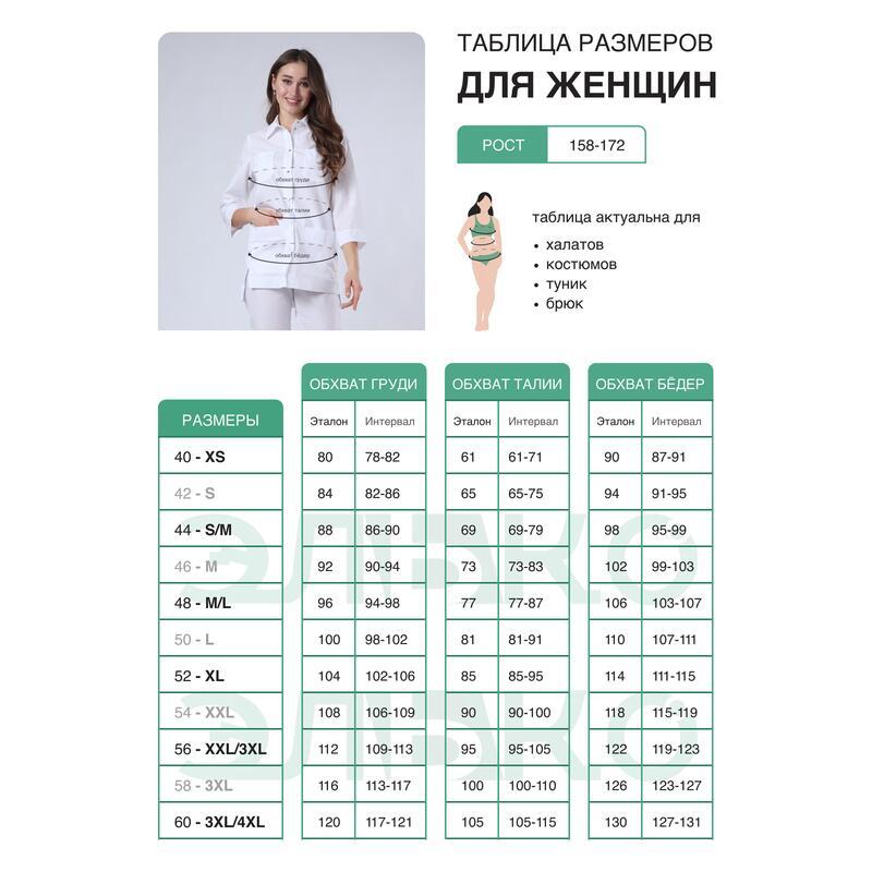 Мед.одежда Костюм женский М24-КБР, серый (размер 50, рост 158-170)