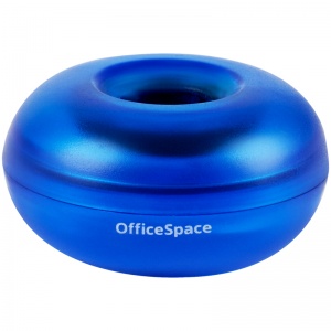 Скрепочница магнитная закрытая OfficeSpace, без скрепок, тонированная синяя, картонная коробка (331461), 12шт.