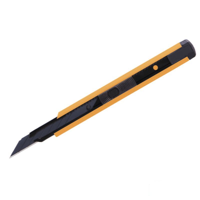 Нож канцелярский 9мм Berlingo ColorZone, черное лезвие, auto-lock, цветной (BM4120)