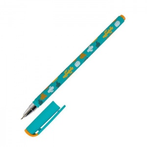 Ручка шариковая Lorex Color Explosion Cactus Slim Soft (0.5мм, синий цвет чернил, прорезиненный корпус) 1шт.