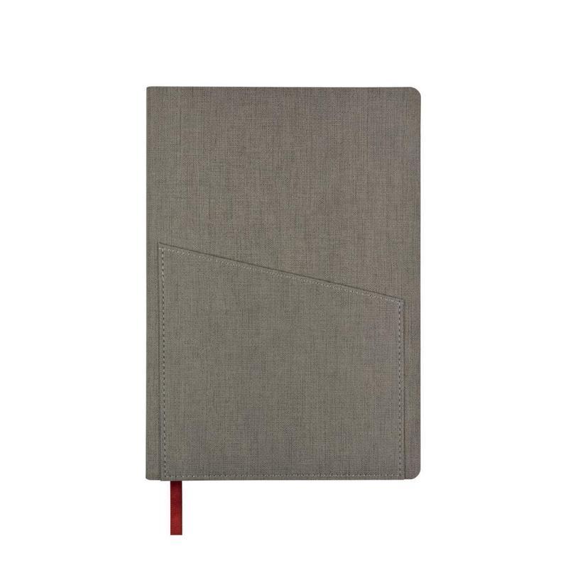 Ежедневник недатированный А5 Bruno Visconti Barcelona (136 листов) обложка кожзам, серый