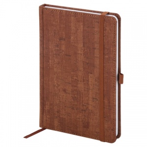 Ежедневник недатированный А5 Brauberg Wood (136 листов) обложка кожзам, резинка, коричневый, 2шт. (111676)
