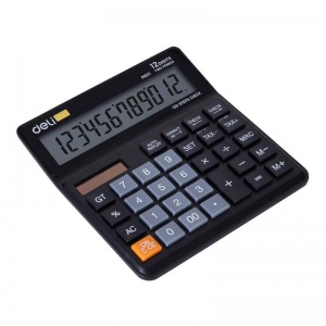 Калькулятор настольный Deli EM01120 (12-разрядный) черный