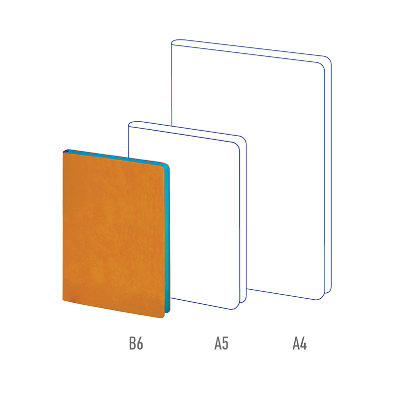 Ежедневник недатированный В6 Berlingo Fuze (136 листов) обложка кожзам, оранжевая, цв.срез (UD0_87603), 20шт.