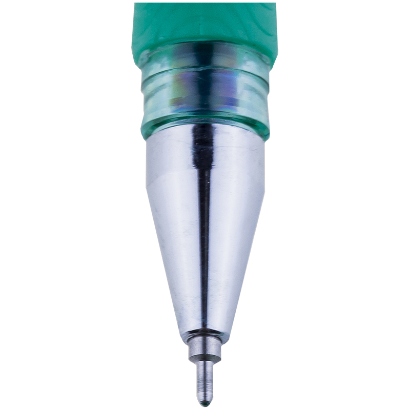 Ручка гелевая Crown Hi-Jell Needle Grip (0.5мм, зеленый, резиновая манжетка) 1шт. (HJR-500RNB)