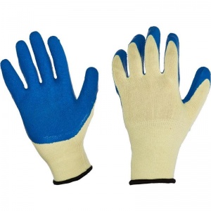 Перчатки защитные текстильные с латексным текстурированным покрытием, без размера, 1 пара