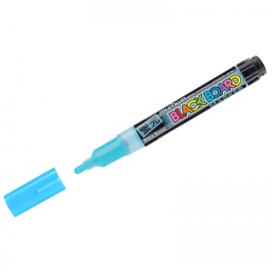 Маркер меловой MunHwa Black Board Marker (3мм, голубой, водная основа) 1шт. (BM-02)