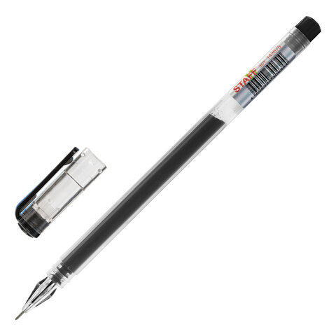 Ручка гелевая Staff &quot;Brilliance&quot; (0.35мм, черный, игольчатый наконечник) 24шт. (143675)