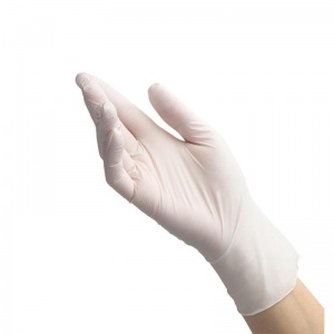Перчатки одноразовые нитриловые смотровые Benovy, нестерильные, неопудренные, размер S (6.5-7), белые, 50 пар