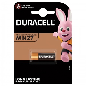 Батарейка Duracell A27/MN27 (12 В) алкалиновая, для сигнализации (блистер, 1шт.) (81242361)