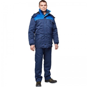 Спец.одежда Куртка зимняя мужская з08-КУ, синий/васильковый (размер 64-66, рост 182-188)