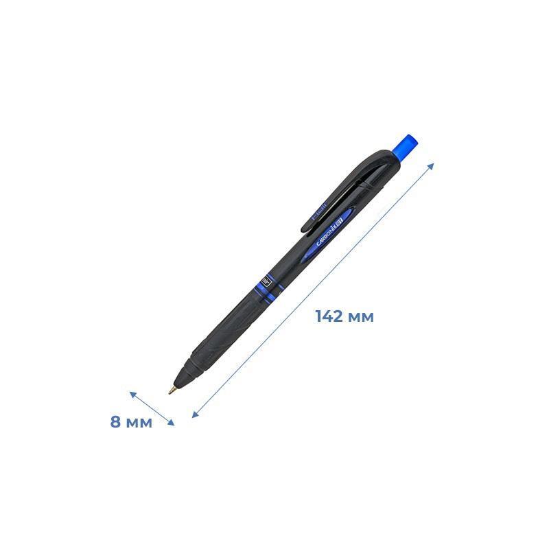 Ручка шариковая автоматическая Flair Carbonix RT (0.7мм, синий цвет чернил), 50шт.