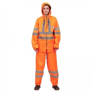 Костюм влагозащитный ПВХ Extra-Vision WPL куртка/брюки, оранжевый, с СОП (размер 44-46, рост 170-176)
